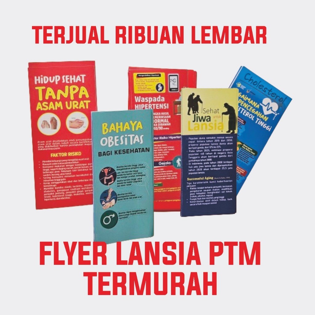 Flyer Education for hypertension, gout, คอเลสเตอรอลและโรคอ้วน || สื่อพรหมเกส ใบไม้เล็ต