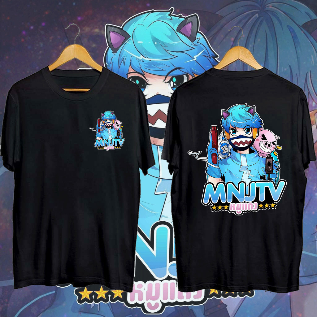 COD 【เสื้อสงกรานต์】 MNJ TV เสื้อยืด Songkran Festival Thai T-shirt พิมพ์ฮิปโป ผ้าฝ้ายแขนสั้น S-5XLS-