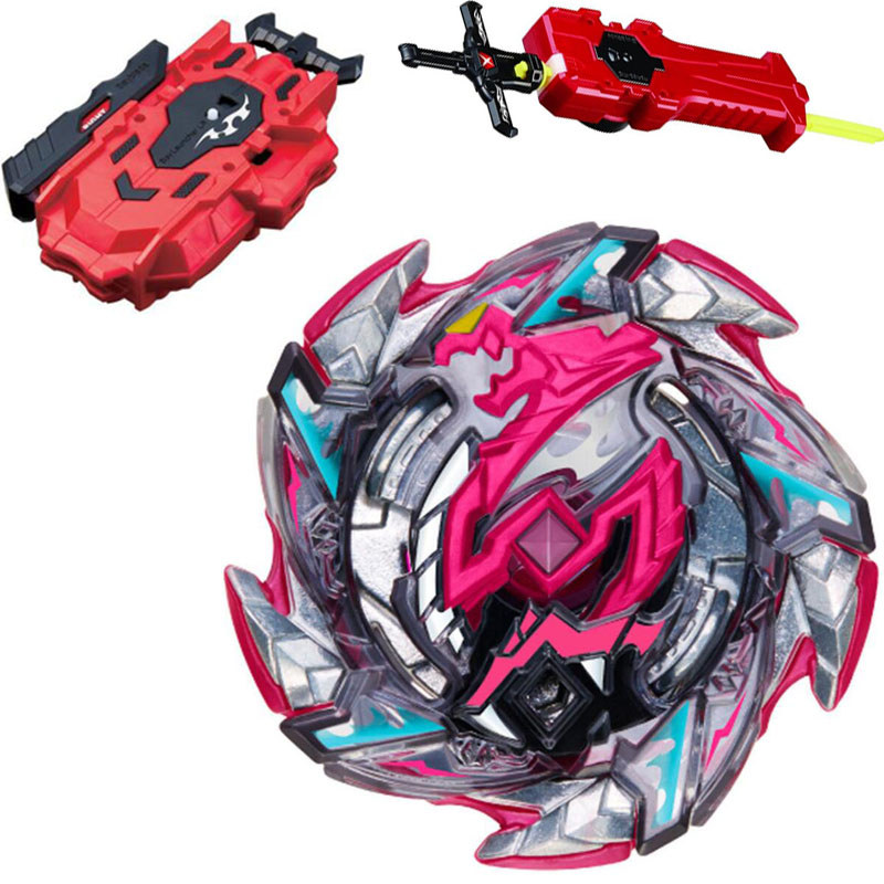 BX TOUPIE BURST BEYBLADE Spinning Top Hell Salamander STARTER w/ Launcher B-113 + LR RED Launcher แล
