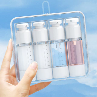 5pcs ขวดแบ่งบรรจุแบบสุญญากาศ แบบพกพา 15/30/50ML สําหรับใส่โลชั่น เครื่องสําอาง แชมพู เหมาะกับการเดินทาง