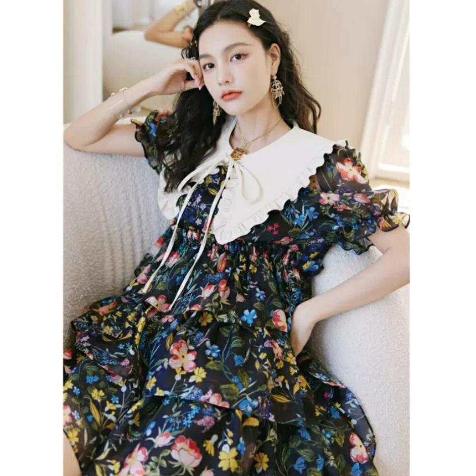 YR 3M DRESS 1894 TM THREE M ROSARIA TIERED MINI DRESS PREMIUM FASHION