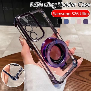 เคสขอบสี กันมุม สําหรับ Samsung S26 S26Plus S26Ultra S25Fe S25Ultra A37 A57 A07 A17 กันกระแทกสี่มุม เคสทูโทน 059