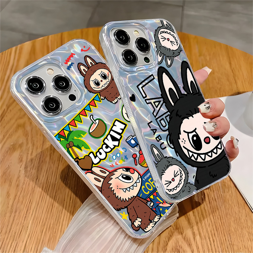 Labubu Luckin Casing เคสโฮโลแกรม SAMSUNG A36 5G/A56 5G A55 5G A54 5G A05 A05S A04 A04E A03 A50/A50S/