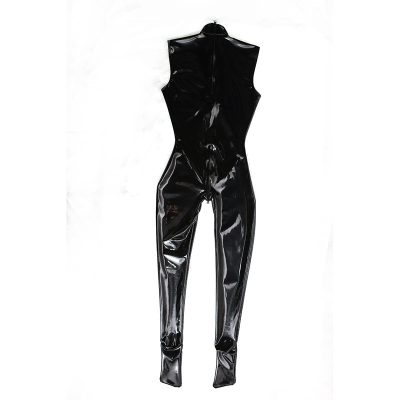 ผู้หญิงการบีบอัดสูง Shapewear NQ36 กระจก Latex Catsuit เหมาะสําหรับการแสดงบนเวทีและเครื่องรางสวมใส่ 