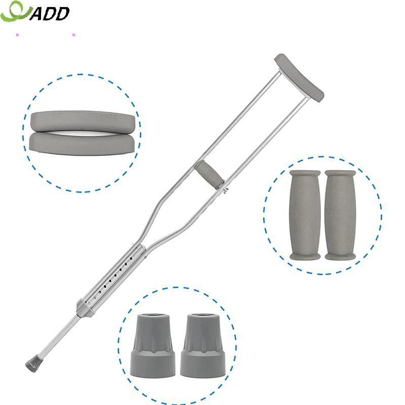 เพิ่ม 6 ชิ้น/เซ็ต Axillary Crutch อุปกรณ์เสริมชุด Pads เปลี่ยนยางกันลื่น Underarm Cushions Hand Pad 