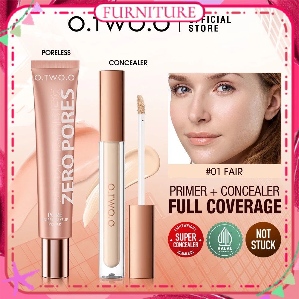 ♕ O.two.o ชุดแต่งหน้า 2 ชิ้น/เซ็ต ไพรเมอร์ คอนซีลเลอร์ ซอฟต์โฟกัส ผสม ช่วยให้ผิวหน้ากระจ่างใส 4 แบบ 