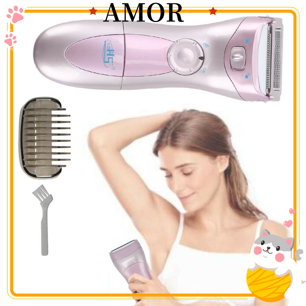 AMOR Lady Women เครื่องกําจัดขนแบบยืดหยุ่น Travel Bikini Removal Trimmer