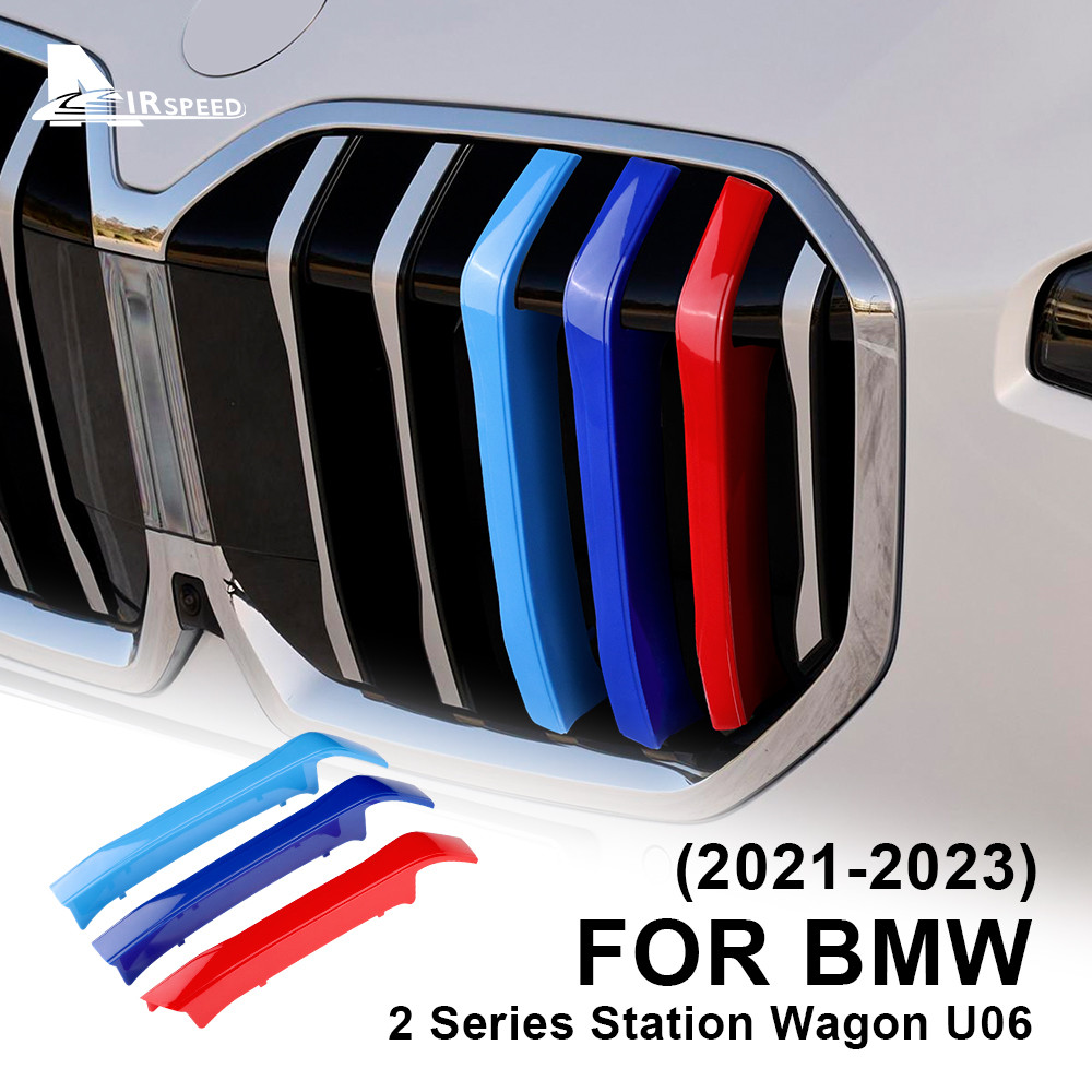 3 ชิ้น/เซ็ต M สี ABS Kidney Grill Bar Grille สําหรับ BMW 2 Series Station Wagon U06 2021-2024 Perfor