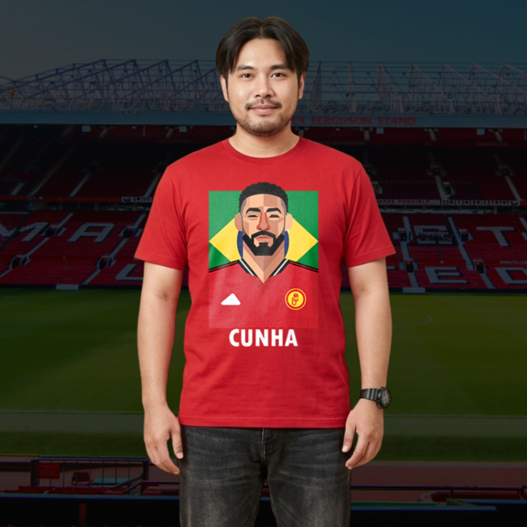 PSM เสื้อยืดลายนักฟุตบอล ลาย Matheus Cunha
