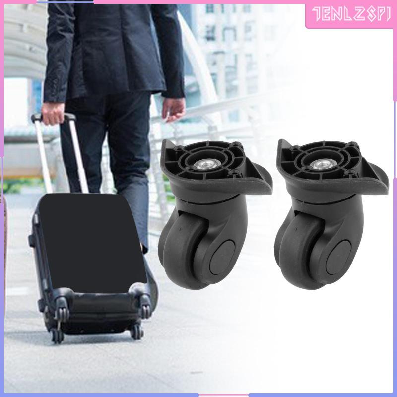 [Acituna] 2x Universal กระเป๋าเดินทางล้อ ,Suitcase ซ่อมล้อรอกอะไหล่ซ่อม ,Detachable 360 หมุนสีดํา Travel, สําหรับ A19