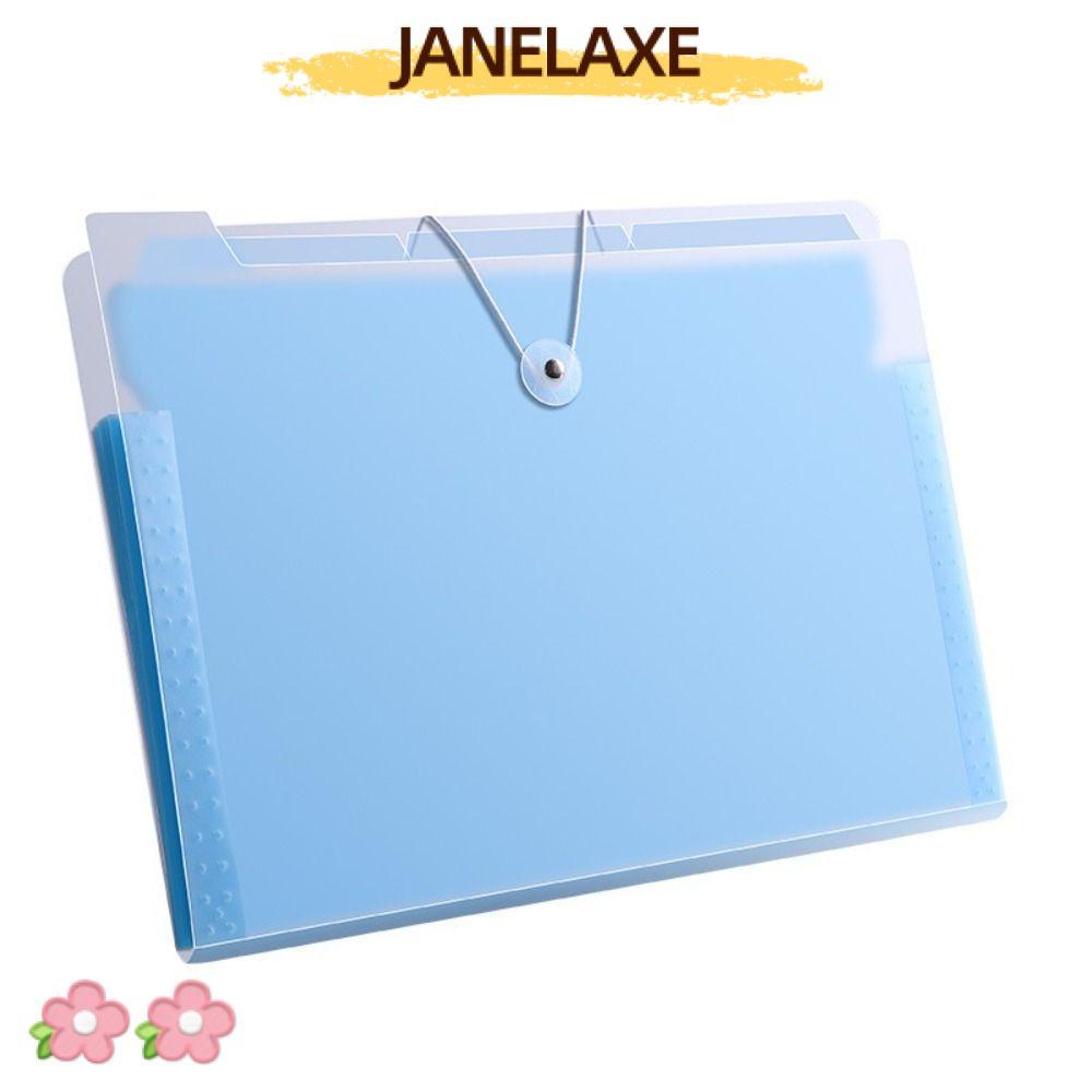 JANELAXE932JN แฟ้ม A4, ที่เก็บกระดาษทดสอบ 4/8/12 กระเป๋าออร์แกน, แบบพกพา Classified Storage กันน้ํา 