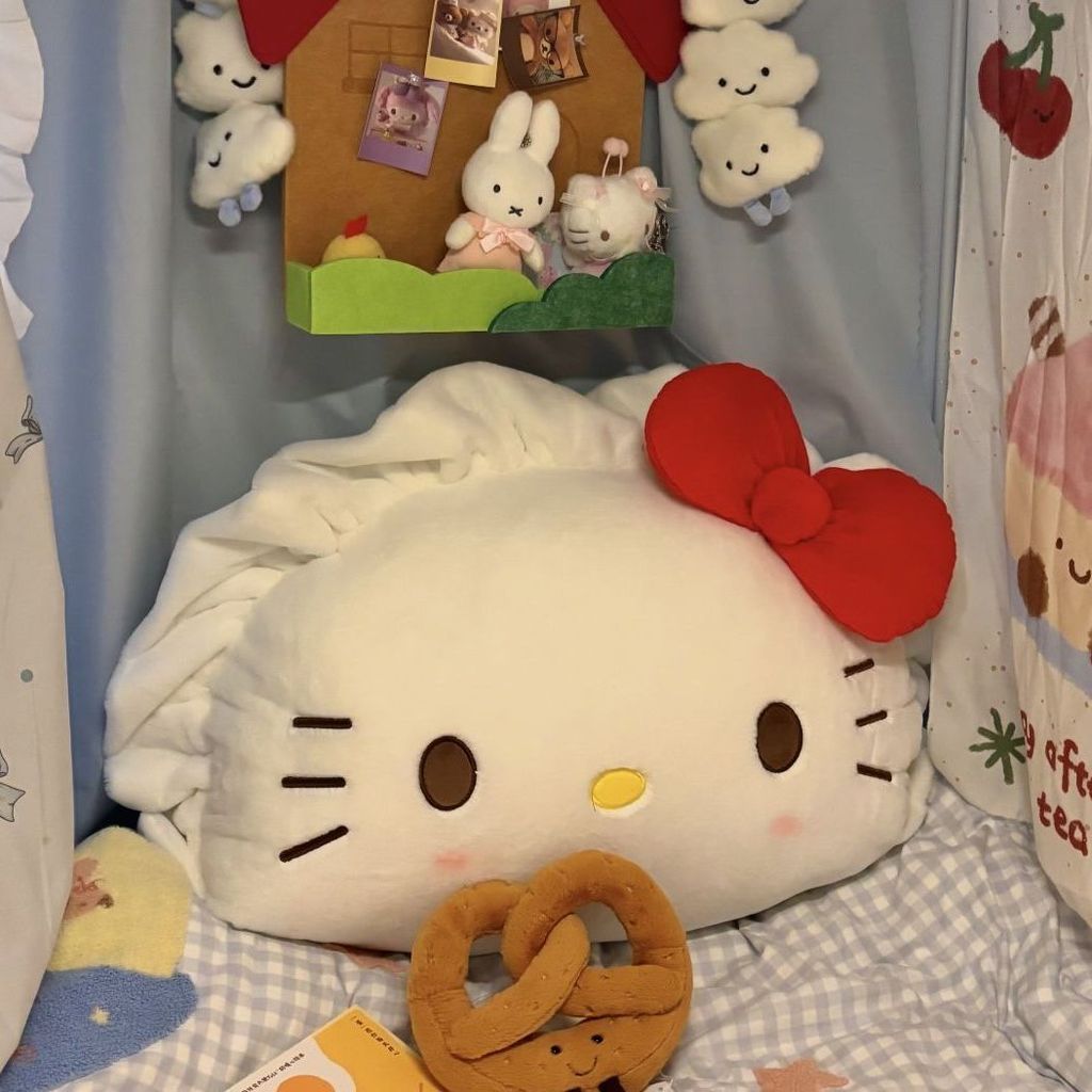 หมอนตุ๊กตา น่ารัก kt Cat เบาะข้างเตียงโซฟาหอพักนักเรียนเตียง hellokitty หมอน Dumpling