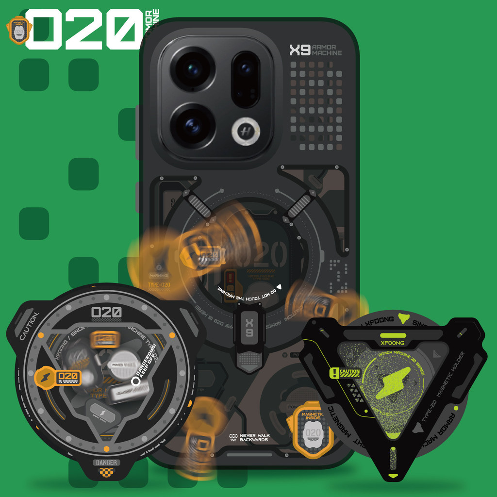 XFOONG ต้นฉบับ|Mecha O20 Blackened oppo x9 x9pro x8 ultra เคสโทรศัพท์แม่เหล็กป้องกัน tpu Soft Case ป