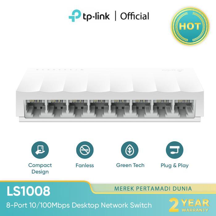 TP-LINK LS1008 8-Port 10/100Mbps Desktop Switch - LS1008