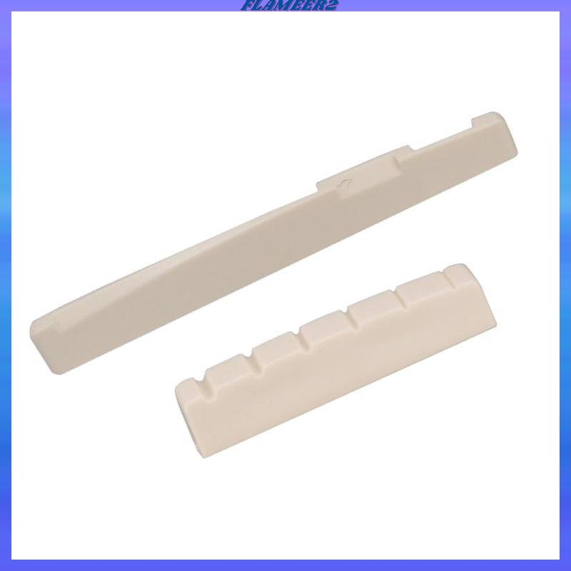 [Flameer2] น็อตอานพลาสติก Slotted 6 String Saddle Nut Acoustic Guitar Saddle Nut