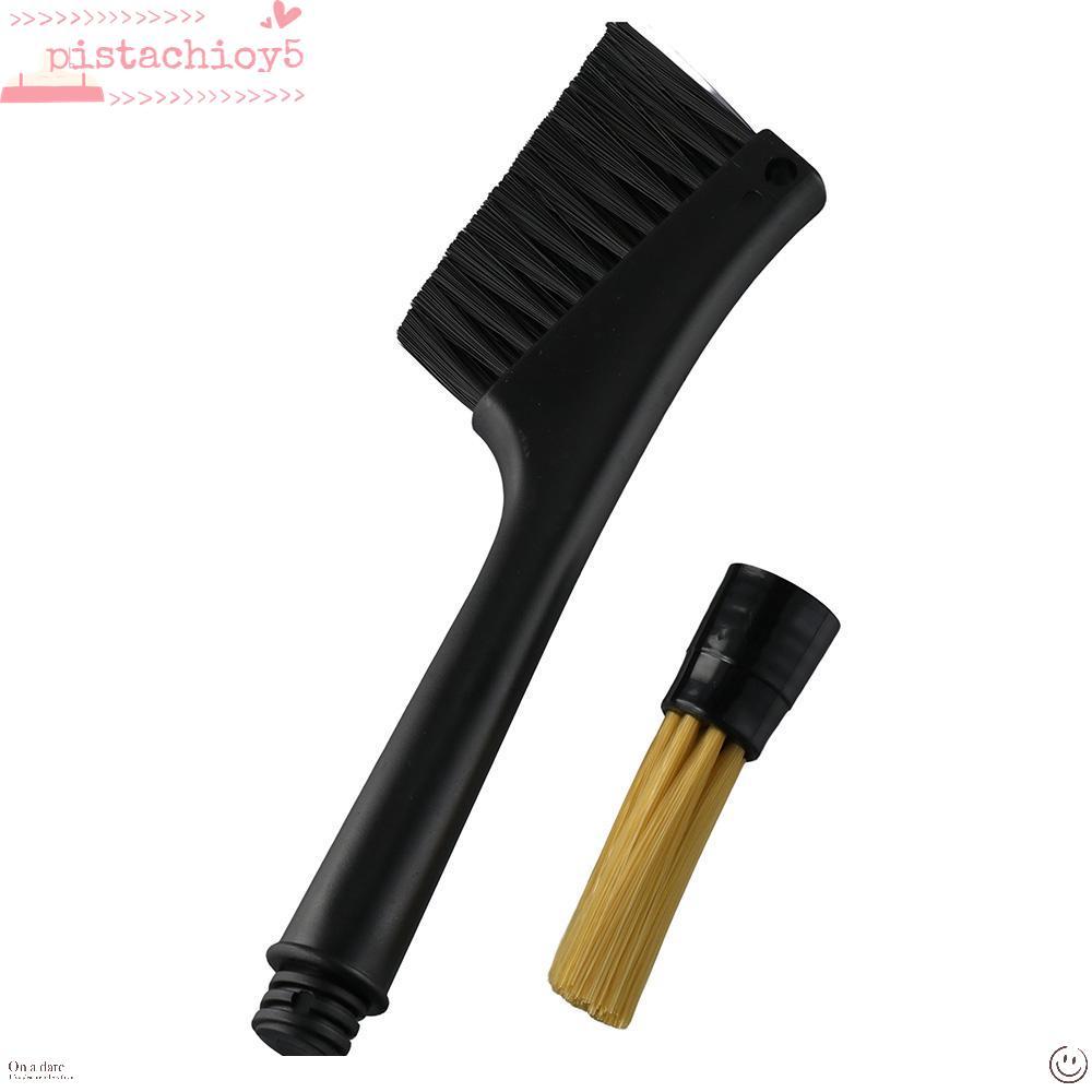 PISTACHIO Bar Espresso Brush, PP+PET Pappus Coffee|แปรงทําความสะอาด,สองวัตถุประสงค์สีดําสองหัวเครื่อ