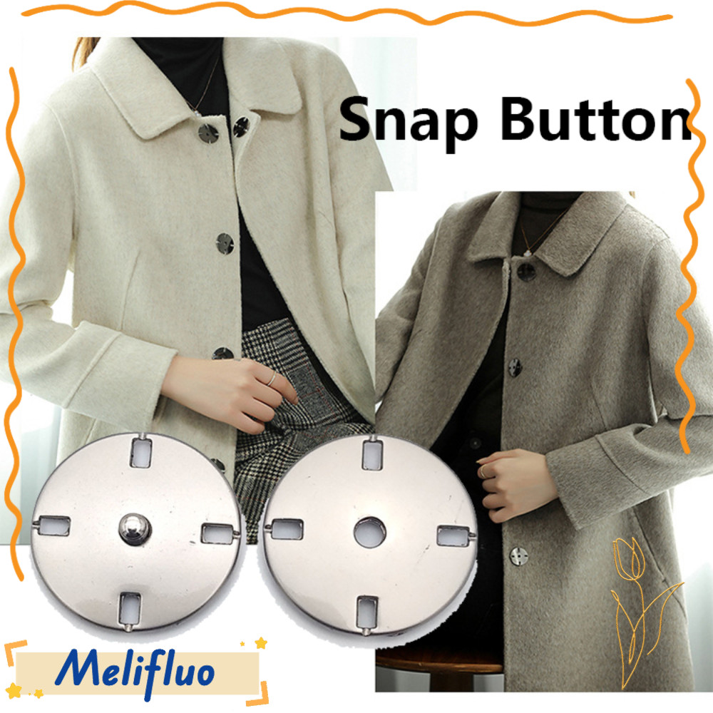 MELIFLUO 5 คู่ปุ่ม Snap,ที่มองไม่เห็นรอบ Snap Fasteners,เสื้อผ้าเย็บ Snap เย็บ Supply DIY ทองสีดําเง