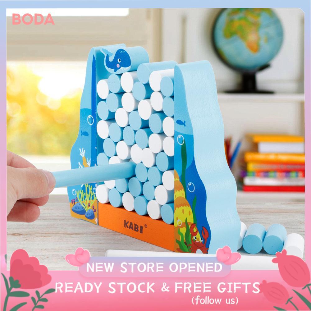 Boda Boda เดสก์ท็อปไม้ Whale BALANCE Building Block ของเล่นเกมการศึกษาสำหรับเด็ก