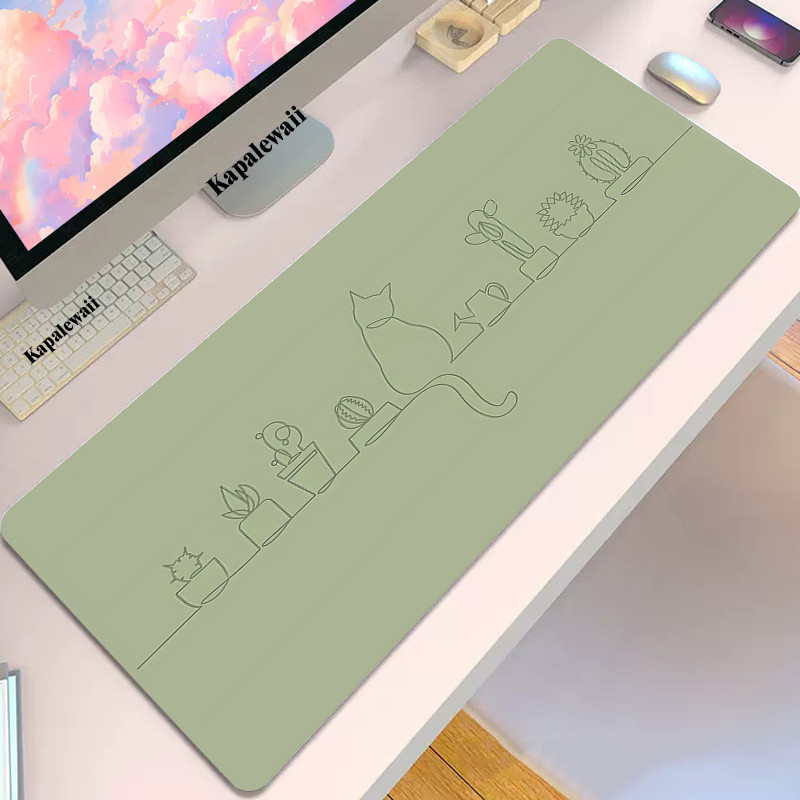 Kawaii Cat Mousepad Custom Mousepad บ้านแป้นพิมพ์คอมพิวเตอร์แผ่นยางโต๊ะแล็ปท็อปนุ่ม Anti-slip ตาราง XXXL เมาส์ pad-bca321