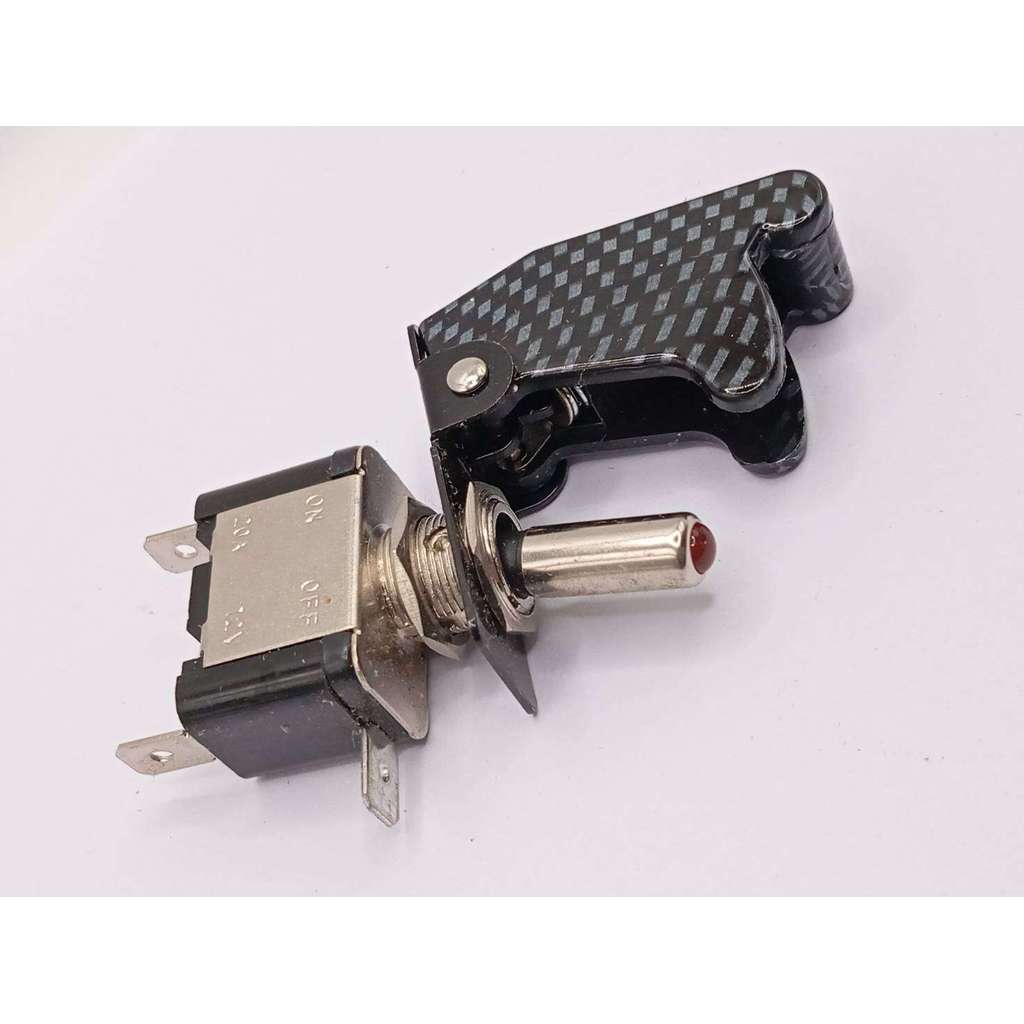 แบรนด์แท้ สวิตช์โยกแบบมีฝาครอบ (Toggle Switch with Safety Cover) สไตล์เครื่องบิน 12v พร้อมส่งจากไทย ราคา ถูกที่สุด ดีลบีเคเค แกลเลอรีภาพที่ 5