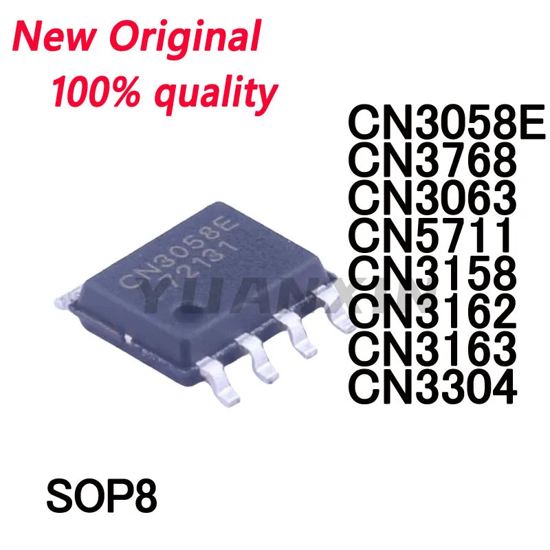 5PCS CN3058E CN3768 CN3063 CN5711 CN3158 CN3162 CN3163 CN3304 SOP8 แบตเตอรี่การจัดการชิป