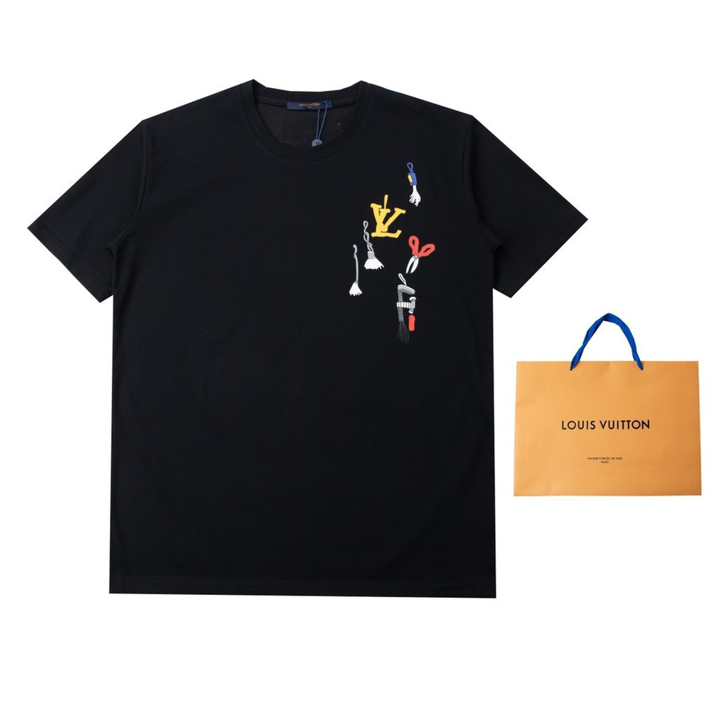 LO% UIS VU & ITTON/L @ V2026 Star คลาสสิกรอบคอแขนสั้นเสื้อยืดผู้ชายผู้หญิงสไตล์ 2026 ต้นฤดูใบไม้ผลิส