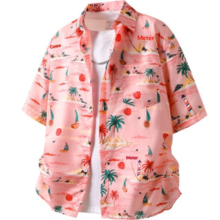 เสื้อฮาวายพิมพ์ลายเรือใบ สำหรับฤดูร้อน EERSHENSHI