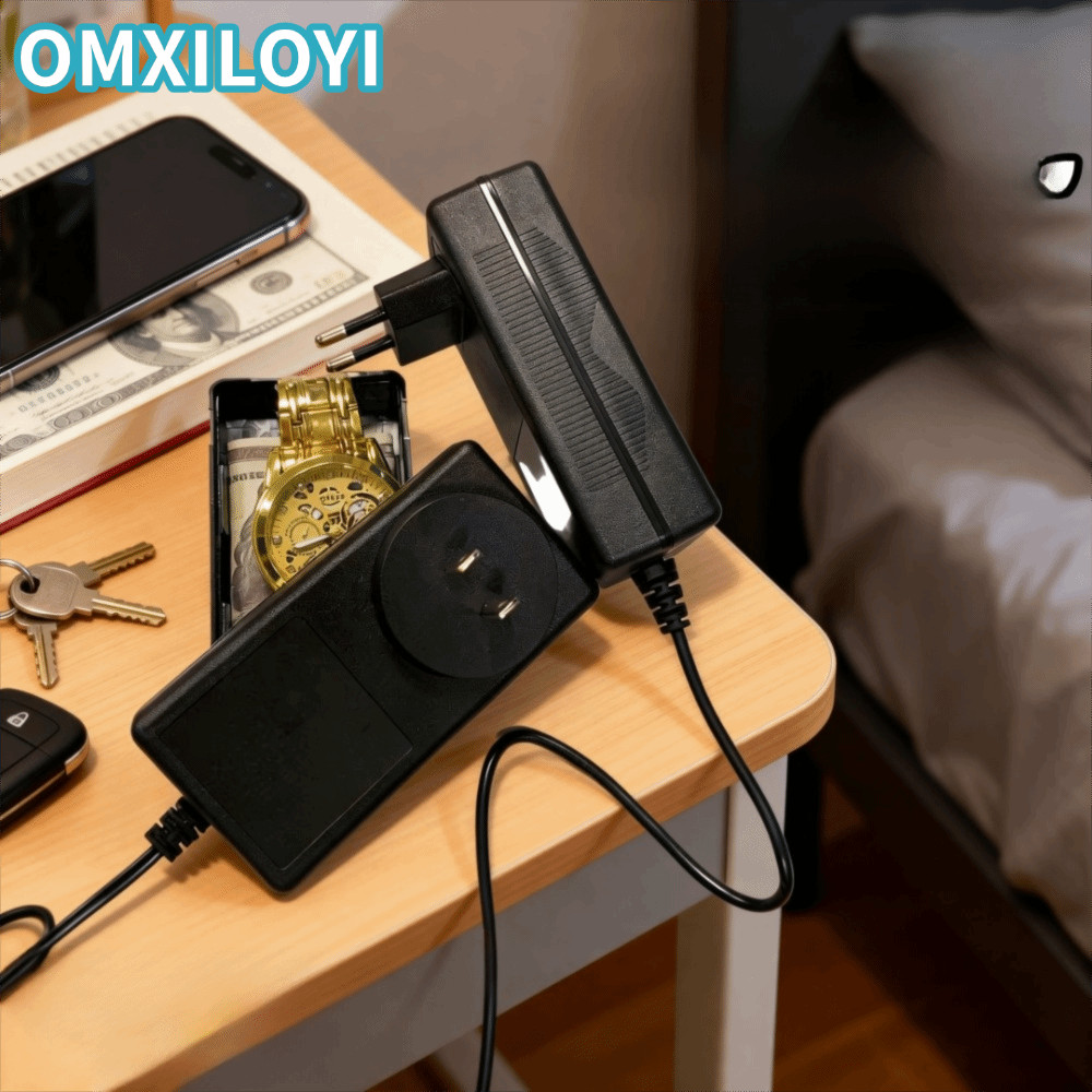 OMXILOYI Hidden Stash, Plastic Black Money Box, Secret Money Safe Box Travel