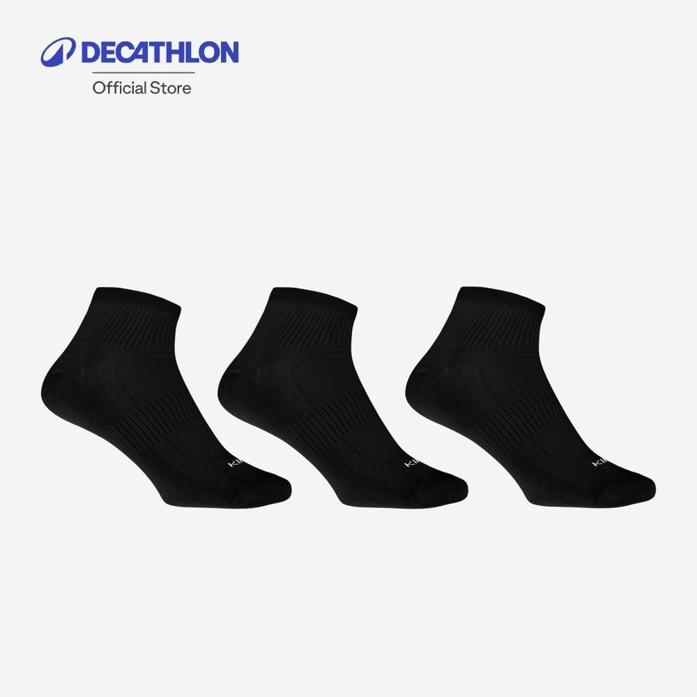 Decathlon Running Socks 3-Pack Run 100 ถุงเท้าวิ่ง รุ่น Run 100 แพ็ค 3 คู่ - Black
