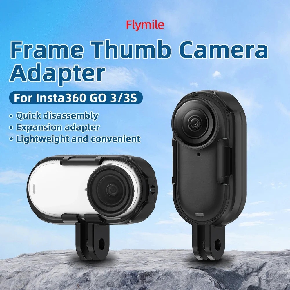Fymile สําหรับ Insta360 GO 3/GO 3S อะแดปเตอร์ติดตั้งขยายวงเล็บ Quick Release กรอบป้องกัน Shell Action กล้องอุปกรณ์เสริมกล้องดิจิตอล