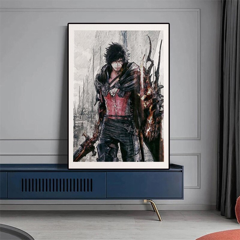คลาสสิก Clive Rosfield FFXVI โปสเตอร์คุณภาพสูงผ้าใบ Wall Art สําหรับห้องนั่งเล่นห้องนอน Digital Aest