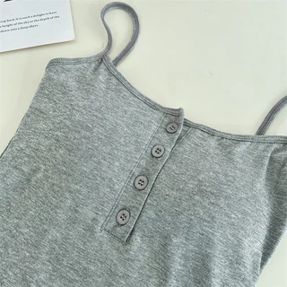 Mini shop🌸พร้อมส่ง🌸(MX229)เสื้อกล้ามผู้หญิง เบสิก สีพื้น สไตล์ลำลอง ผ้าใส่สบาย (หลากสี) สายเดี่ยว