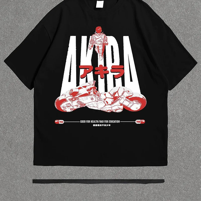 Akira Graphic T-Shirt Retro Grunge Anime Tee Shirt Japanese Neo-Tokyo Manga Cyberpunk Merch Akira 80