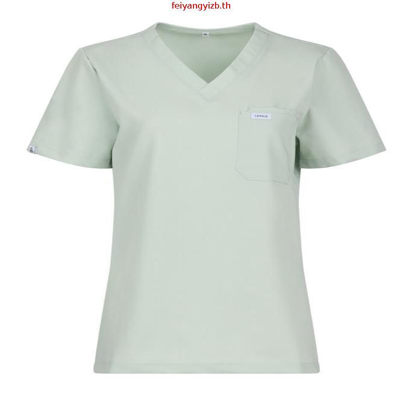 Subscrub ชุดสครับ ชุดสครับพยาบาล ชุดหมอ (เสื้อผ่าตัดคอวี+กางเกงเอวยางยืด) ผ้านิ่ม ผ้าดี หลายขนาด
