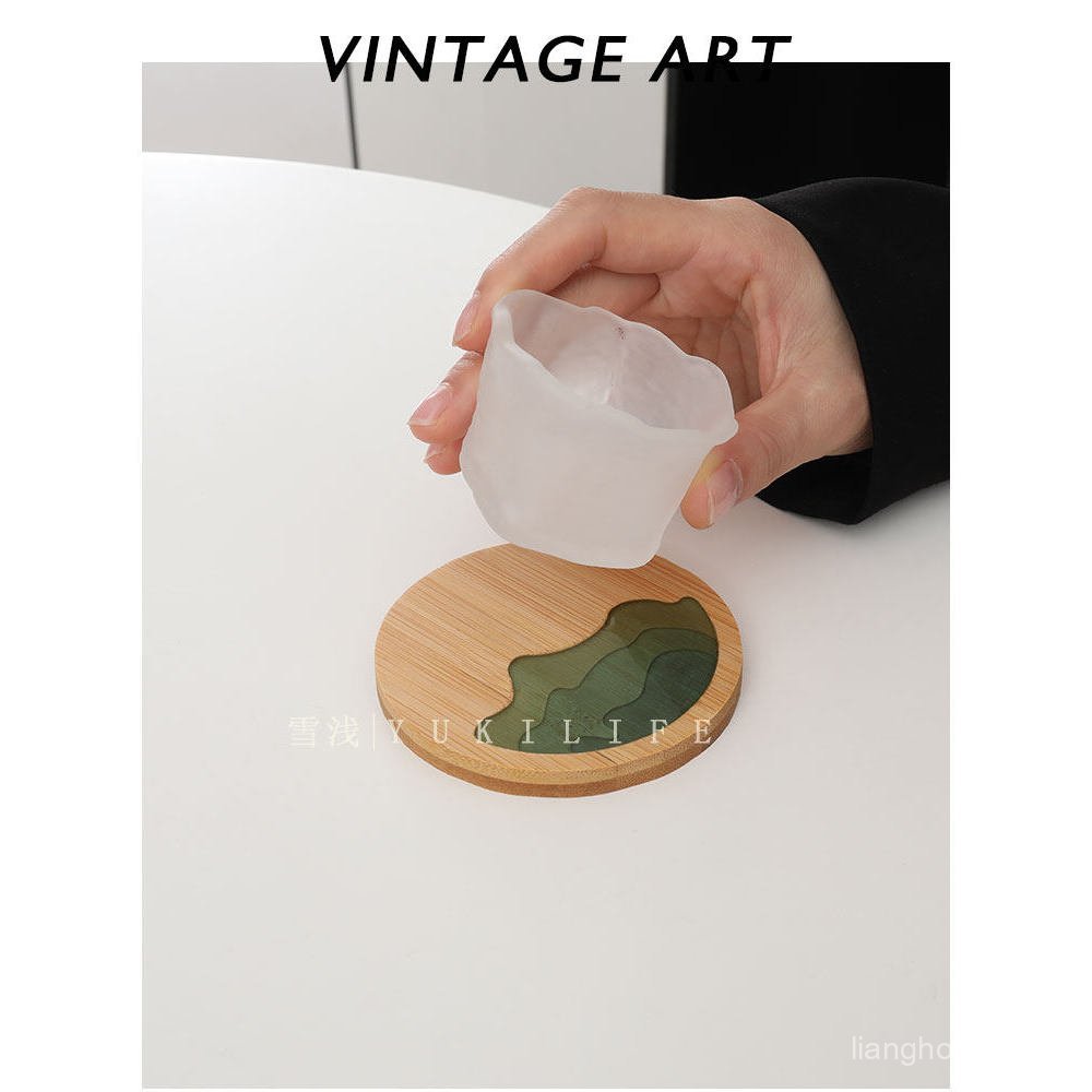 Sunset Everywhere Good Bamboo Wood Saucer Tea Saucer 3P82