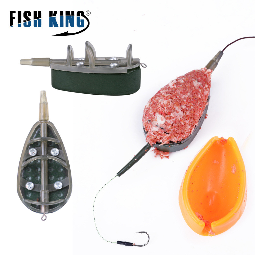 FISHKING ชุดอุปกรณ์ตกปลาน้ำหนักยาวสำหรับปลาคาร์พ พร้อมเหยื่อและตะกั่ว sinker แบบ Long-Casting