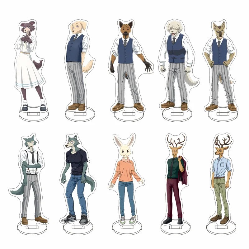 Standee อะนิเมะ Beastars mica รุ่นสําหรับตกแต่งโต๊ะ Legoshi Louis Haru ตัวอักษร 15 ซม.สูงเป็นของขวัญ