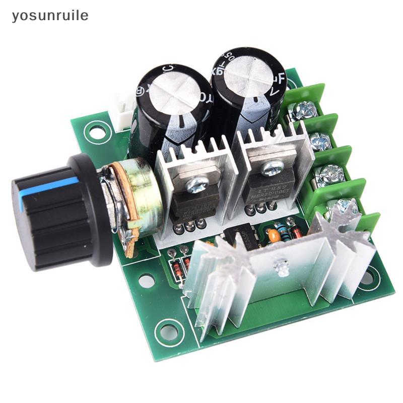 Yosunruile] 12V ~ 40V 10A PWM DC Motor Speed Control Switch Controller Volt Regulator Dimmer ใหม่
