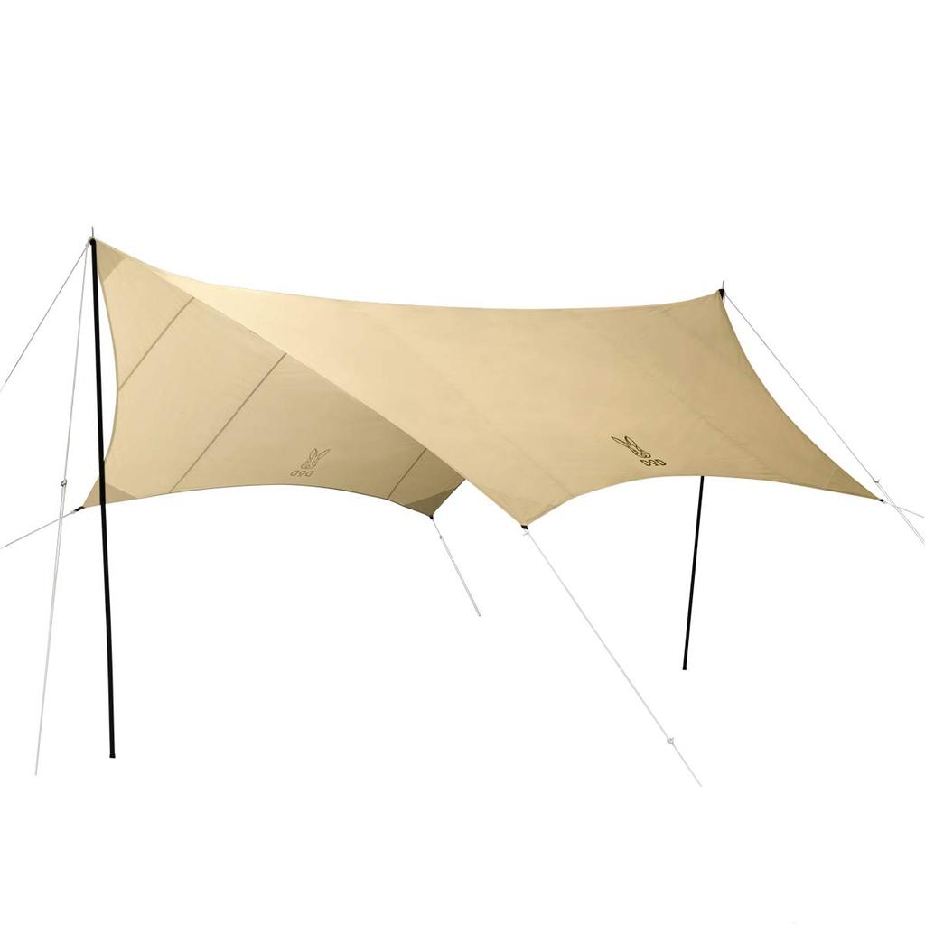 DOD (D.O.D.) "Itsuka no Tarp" Basic Hexatarp, Easy to Use Even for Beginners, Waterproof, Tan Medium