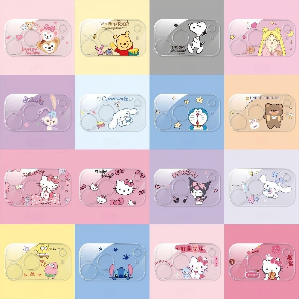 แมวการ์ตูนน่ารักป้องกันเลนส์กล้องกล้อง ไอโฟน 17 มือโปร สูงสุด 17 พร้อมกระจกใส