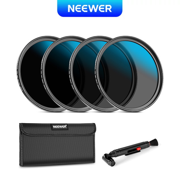 ชุดฟิลเตอร์เลนส์ ND NEEWER 82 มม., ND16/ND32/ND64/ND1000, ปากกาทําความสะอาด, กระเป๋า
