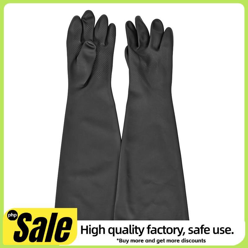 ระเบิดถุงมือยางสําหรับพ่นทรายพ่นทรายพ่นทรายทรายระเบิดตู้ถุงมือพ่นทรายชิ้นส่วนทราย60เซนติเมตรสีดําติด