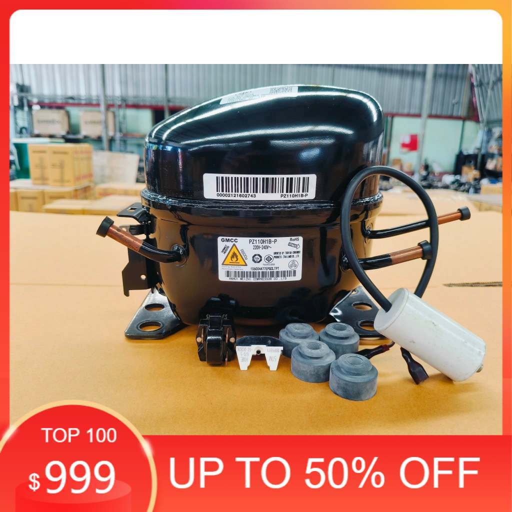 คอมตู้เย็นตู้แช่ใหม่(เก่าเก็บ)ยี่ห้อ GMCC รุ่น PZ110H1B-P ขนาด 1/4 แรง น้ำยา r600a ระบบธรรมดา อุปกรณ