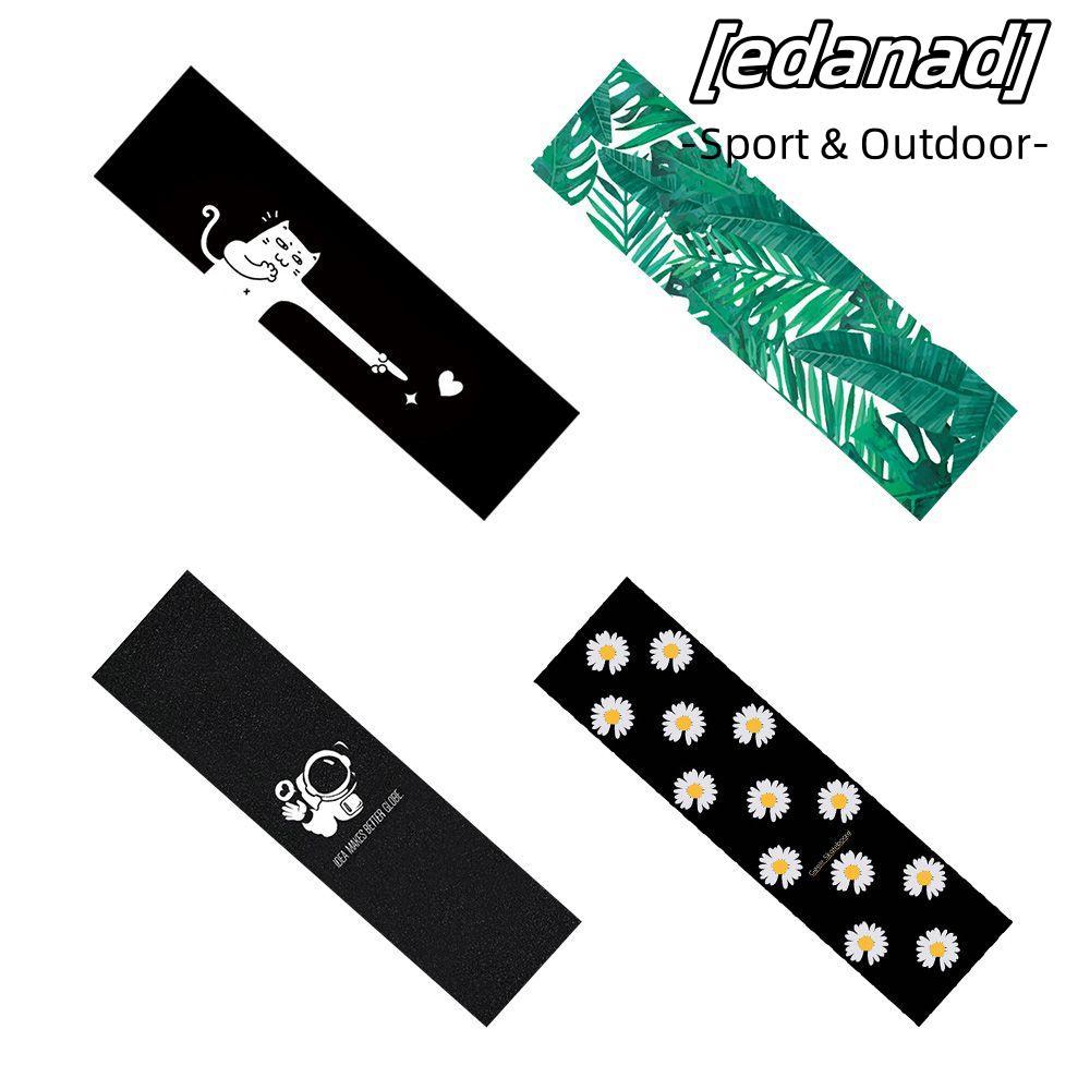 EDANAD Skate Board Deck Sticker เทปป้องกันลื่นพร้อมกาว พกพาสะดวก