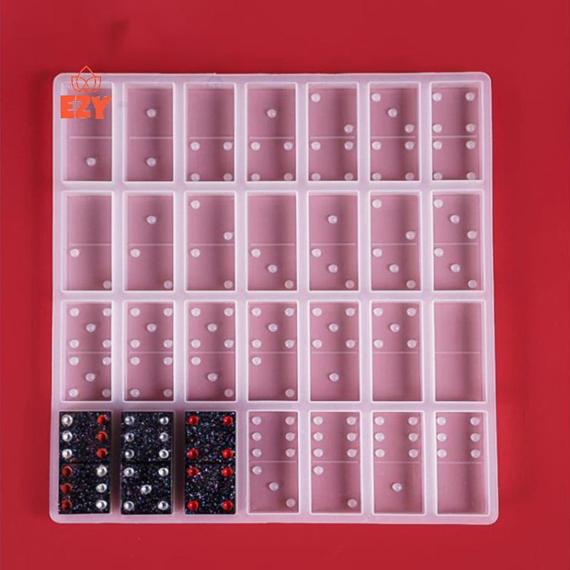 โมลด์ซิลิโคน Dominos สำหรับงานฝีมือ DIY เรซิ่นและเอพอกซี่ ใหม่