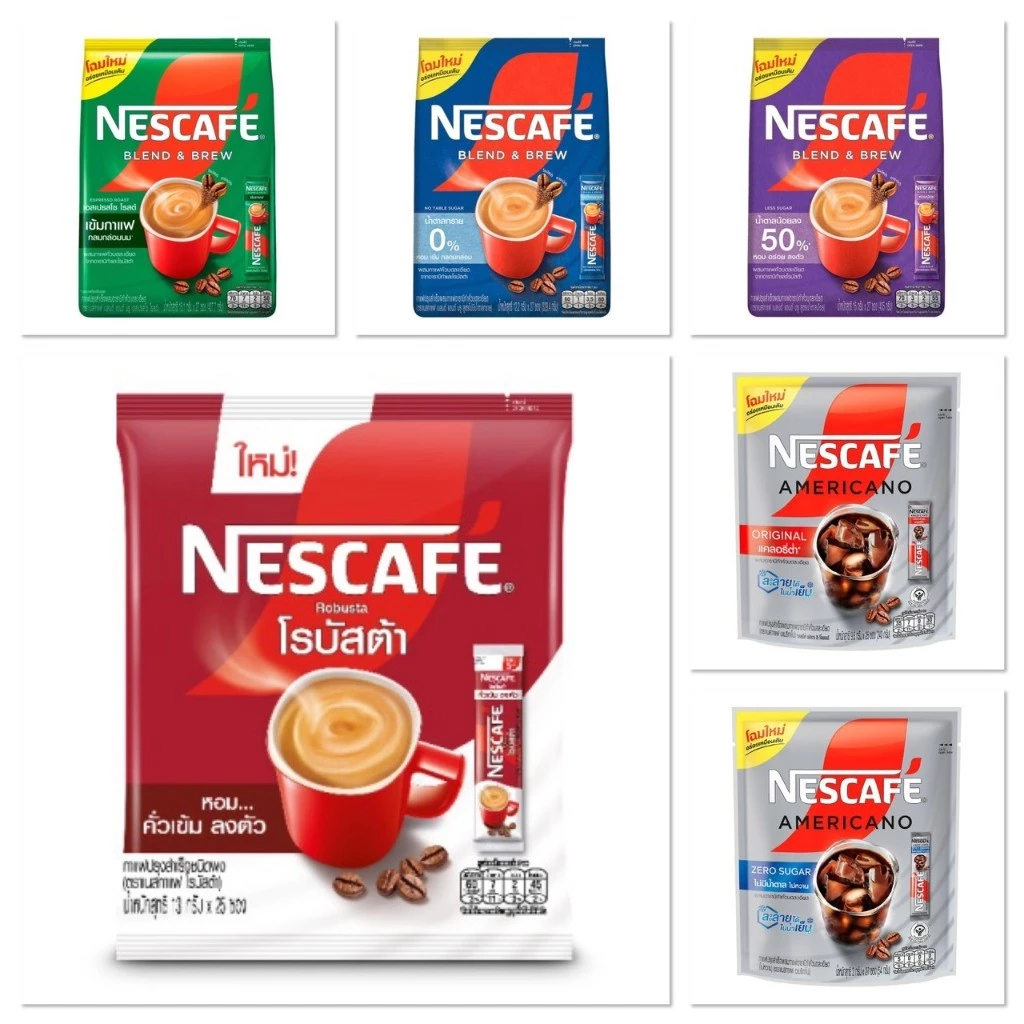 Nescafe Blend & Brew 3อิน1 กาแฟ โรบัสต้า 25 ซอง และ เอสเปรสโซ่ 27 ซอง
