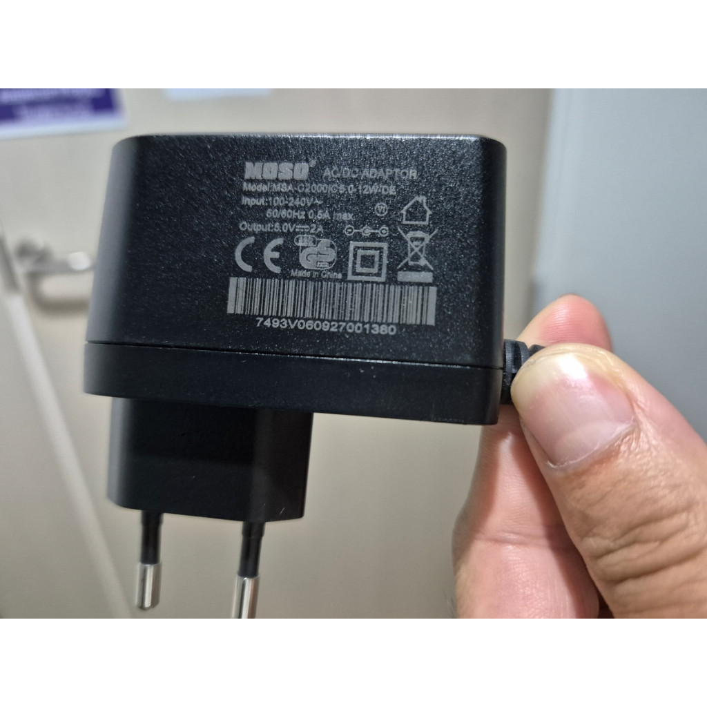 ของแท้ Adapter 5v 2a ยี่ห้อ MOSO (หัวแจ็ค 3.5*1.35mm.) หรือ หม้อแปลง 5V 2A AIS Play BOX ทนทาน เพราะม