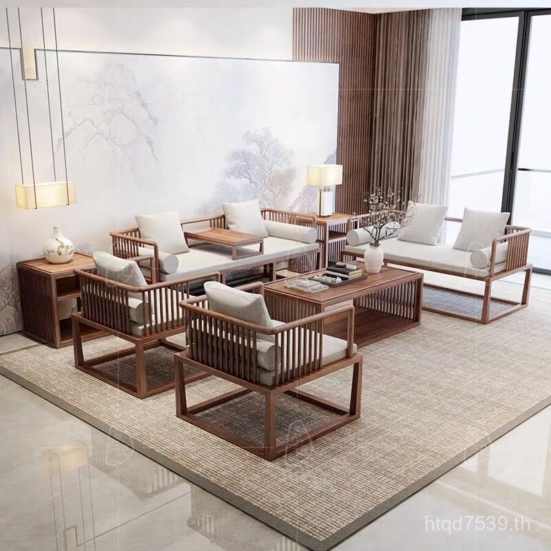 Simple Arhat ห้องนั่งเล่นเฟอร์นิเจอร์เตียงสํานักงานอพาร์ทเมนต์ขนาดเล็กโรงแรมใหม่โซฟาไม้สไตล์จีนไม้เน