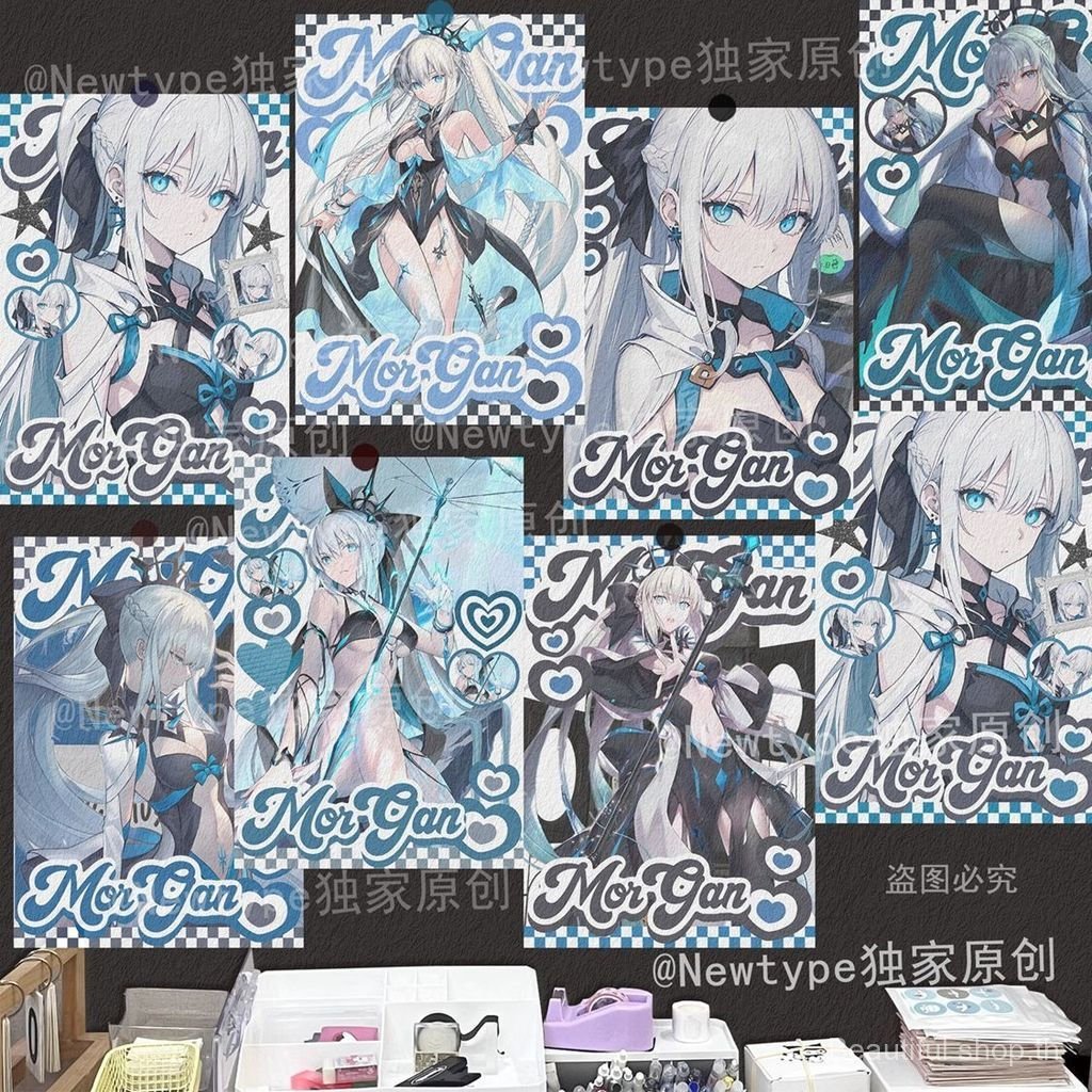 FGO Morgan A4 โปสเตอร์ห้องนอนสองมิติอะนิเมะการ์ตูนสติ๊กเกอร์ติดผนังห้องตกแต่งผนังภาพวาดตกแต่ง B & B