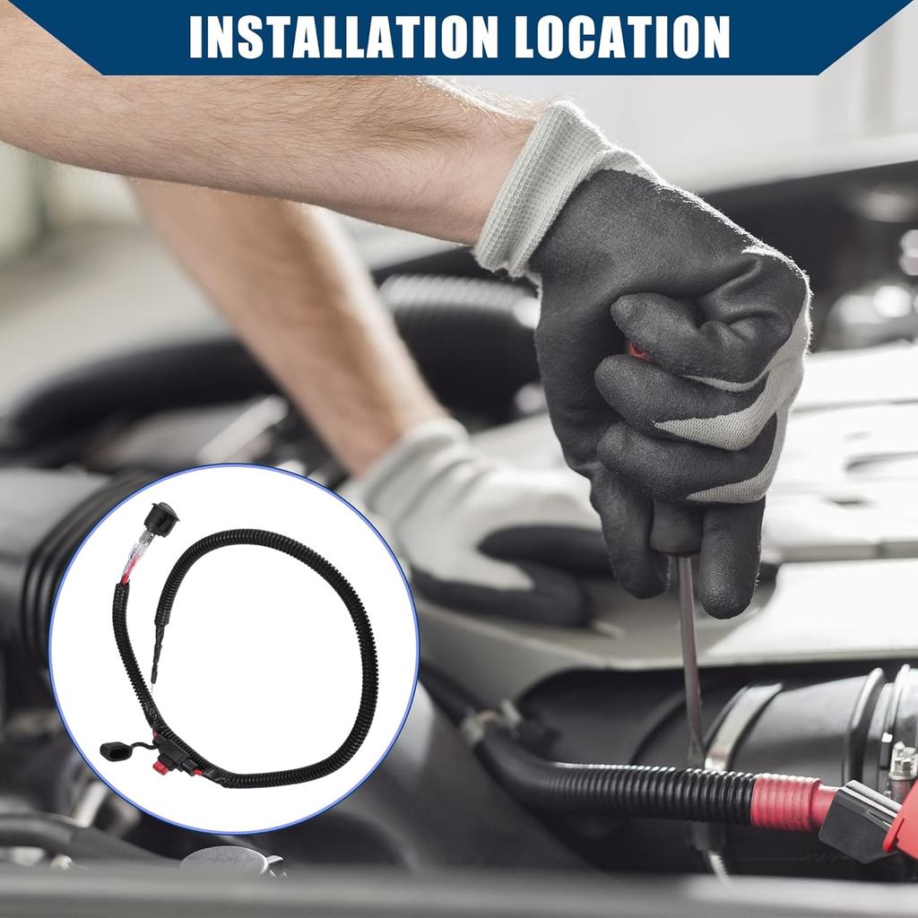 Hihaha 60 ซม.Universal ยานยนต์สลับฟิวส์ Bypass Kit/Fuse Bypass Switch/ทนทาน/1 ชิ้นสีดํา LYK9